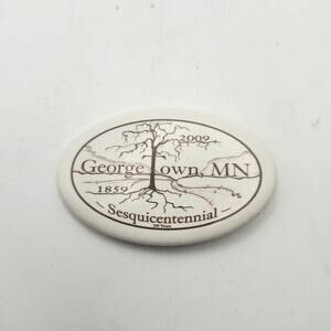Georgetown MN Sesquicentennial 1859-2009 Oval Pinback Button 150th Anniversary